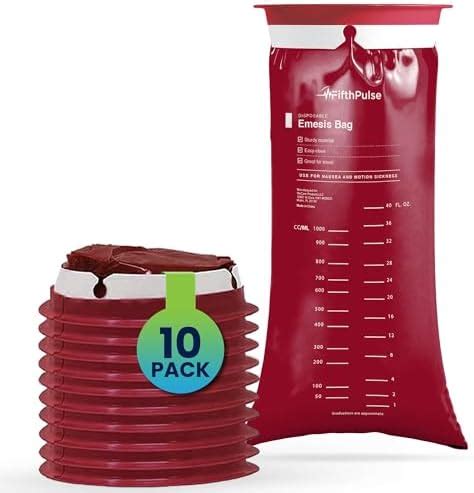 travel puke bags|FifthPulse Disposable Burgundy Emesis Bags, Barf Bags for Kids .